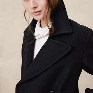 Banana Republic Black Pea Coat for Women